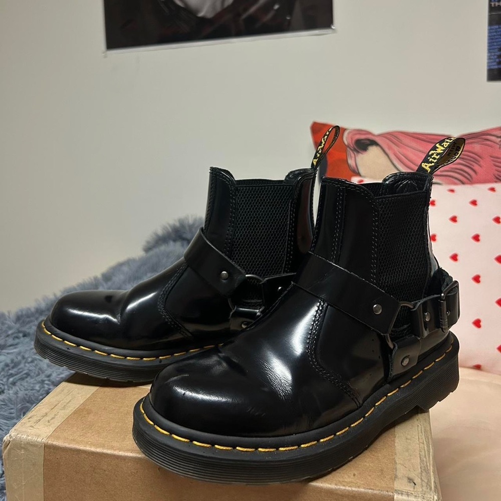 Dr. Martens Wincox Smooth Leather Buckle Boots in Black